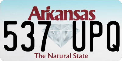 AR license plate 537UPQ