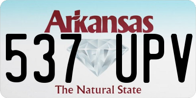 AR license plate 537UPV