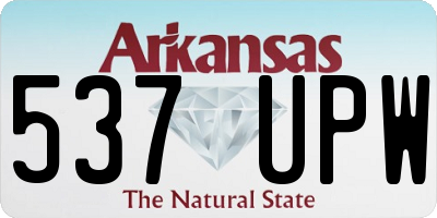 AR license plate 537UPW