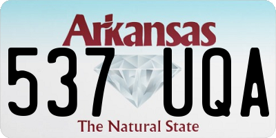 AR license plate 537UQA