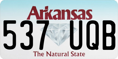 AR license plate 537UQB