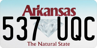 AR license plate 537UQC
