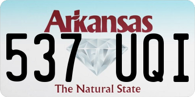 AR license plate 537UQI