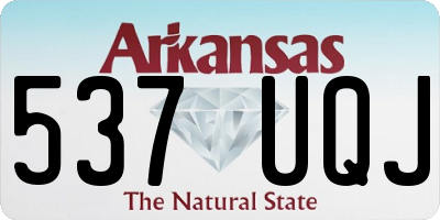 AR license plate 537UQJ