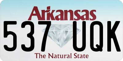 AR license plate 537UQK