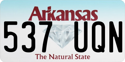 AR license plate 537UQN