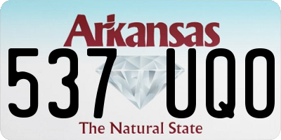 AR license plate 537UQO