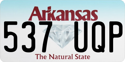 AR license plate 537UQP