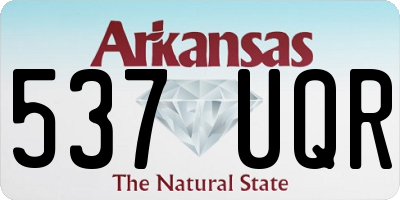 AR license plate 537UQR