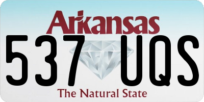 AR license plate 537UQS