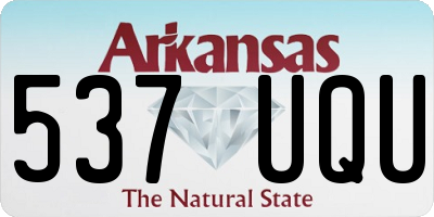 AR license plate 537UQU