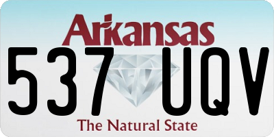 AR license plate 537UQV