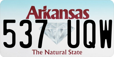 AR license plate 537UQW