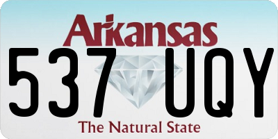 AR license plate 537UQY