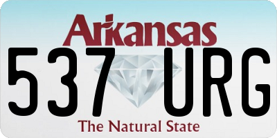 AR license plate 537URG
