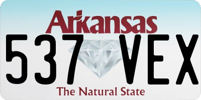 AR license plate 537VEX