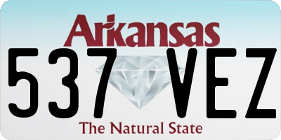 AR license plate 537VEZ