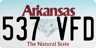 AR license plate 537VFD