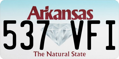 AR license plate 537VFI