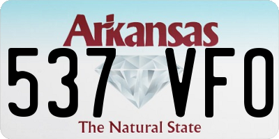 AR license plate 537VFO