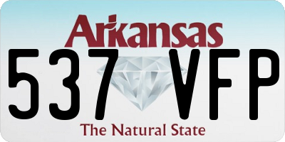 AR license plate 537VFP