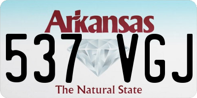 AR license plate 537VGJ