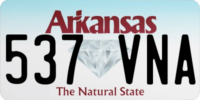 AR license plate 537VNA
