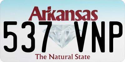AR license plate 537VNP