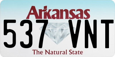 AR license plate 537VNT