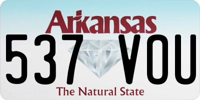AR license plate 537VOU
