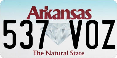AR license plate 537VOZ