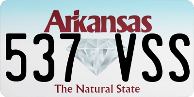 AR license plate 537VSS