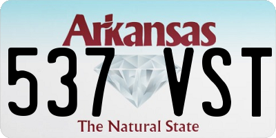 AR license plate 537VST