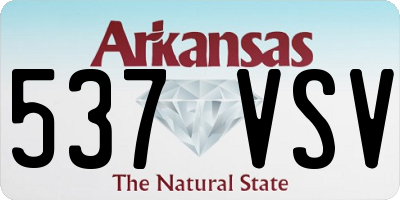 AR license plate 537VSV