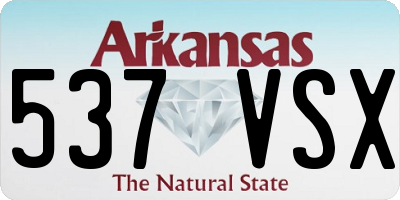 AR license plate 537VSX