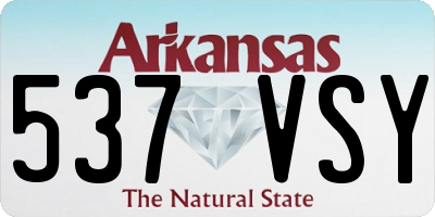 AR license plate 537VSY