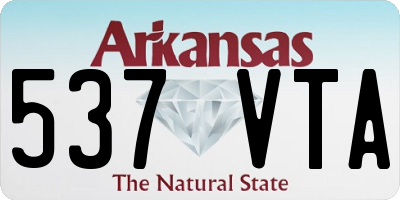 AR license plate 537VTA