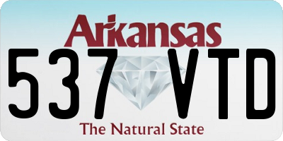 AR license plate 537VTD