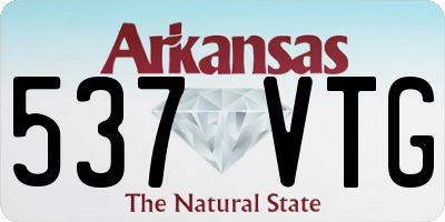 AR license plate 537VTG