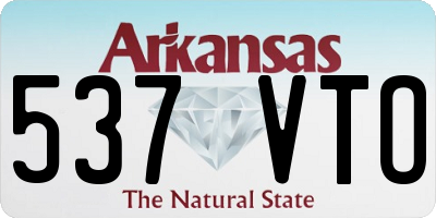 AR license plate 537VTO