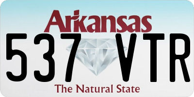 AR license plate 537VTR