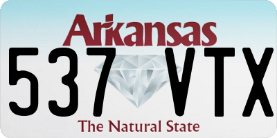 AR license plate 537VTX