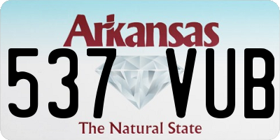 AR license plate 537VUB