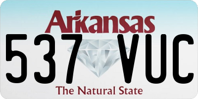 AR license plate 537VUC