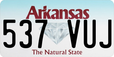AR license plate 537VUJ