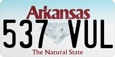 AR license plate 537VUL