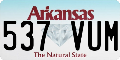 AR license plate 537VUM