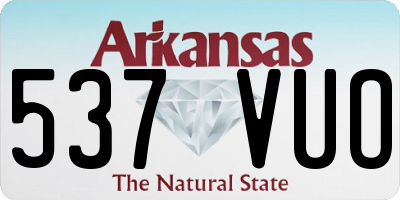 AR license plate 537VUO