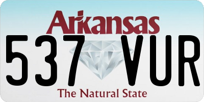 AR license plate 537VUR