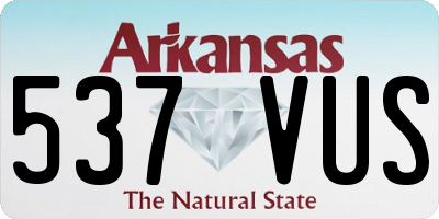 AR license plate 537VUS